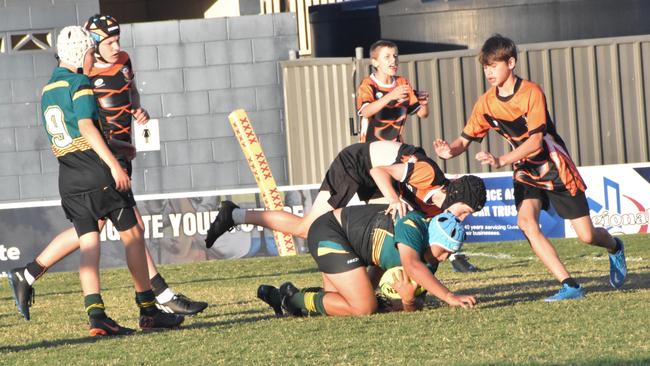 Rockhampton District Secondary Schools Rugby League grand finals, Year 8C, Chanel College, Gladstone, versus Glenmore State High, Browne Park, September 7, 2022.