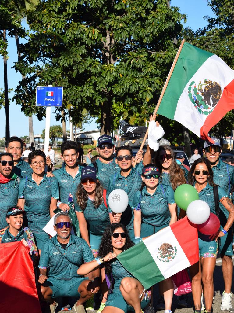 Parade of Nations at The Strand, Townsville for the 2024 World Triathlon Multisport Championships. Picture: Nikita McGuire