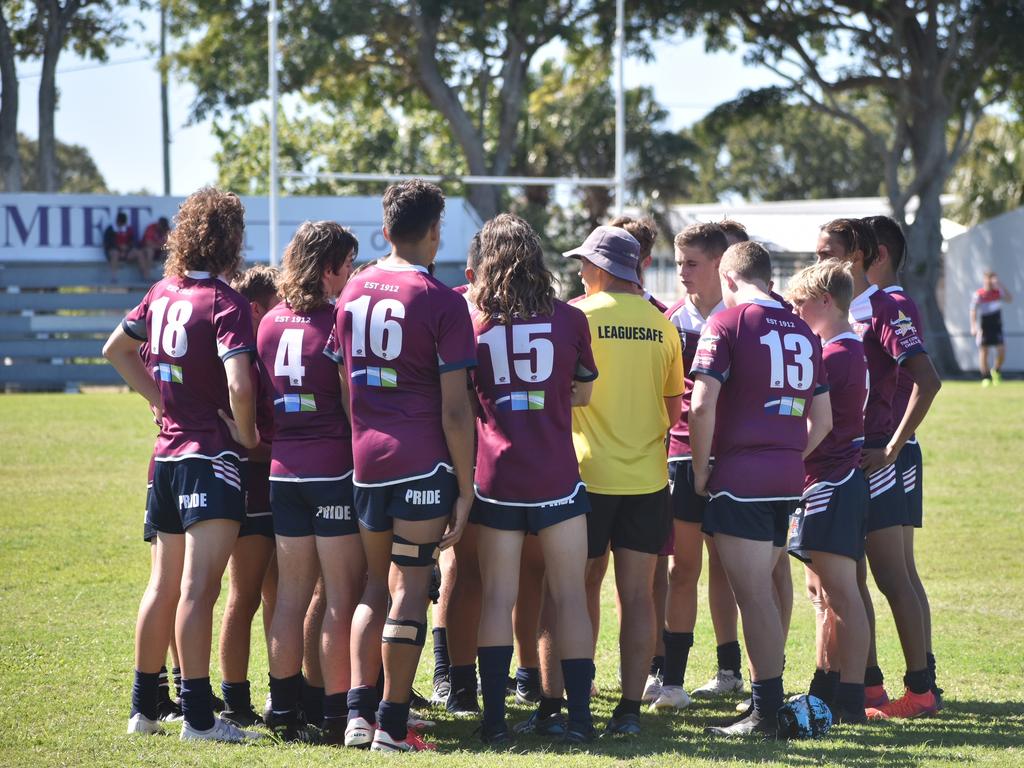 Mackay State High School's Cowboys Challenge rugby league team won an upset against Kirwan High, 20 July 2021. Picture: Matthew Forrest