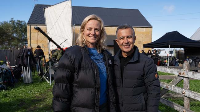 Creator/Producer/Actor Marta Dusseldorp and Michael Ebeid – Screen Australia Chair. Picture: Brook Rushton