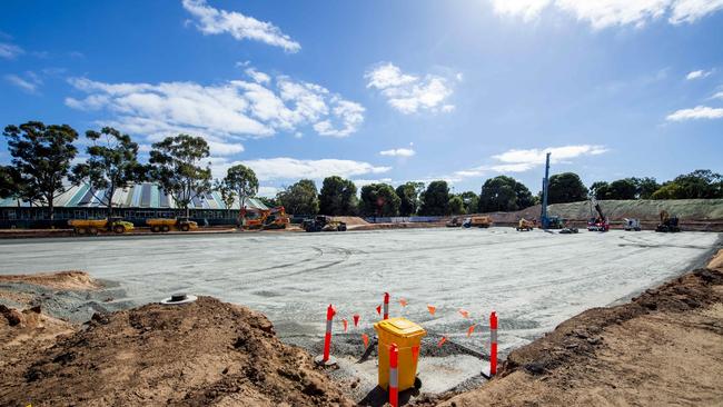 Work has started at the site of the new North Adelaide Aquatic Centre. Picture: Mark Brake