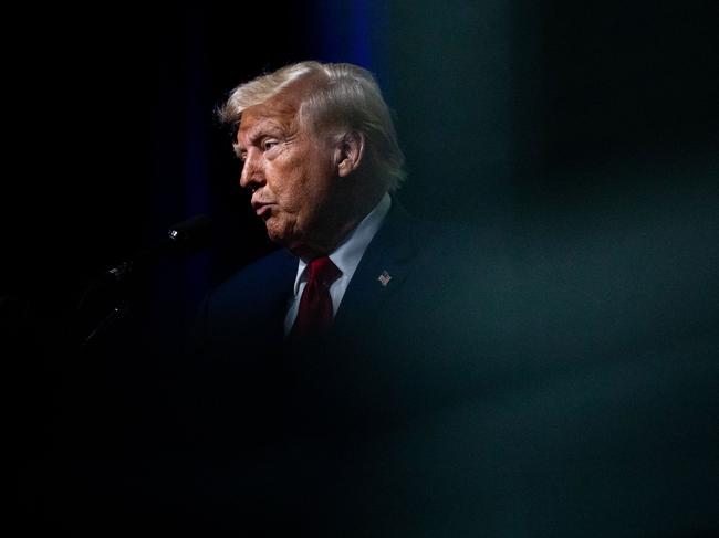 Donald Trump speaks during the National Guard Association of the United States' 146th General Conference &amp; Exhibition at Huntington Place Convention Center. Picture: Getty Images via AFP