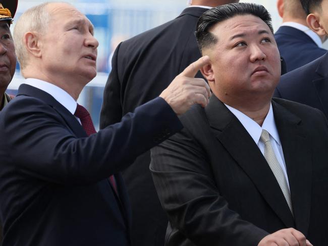 Vladimir Putin is repaying the visit North Korea made to him in September. Picture: AFP