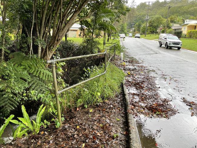 A single police vehicle remained at the scene in Nambour on Sunday morning. Picture: Letea Cavander