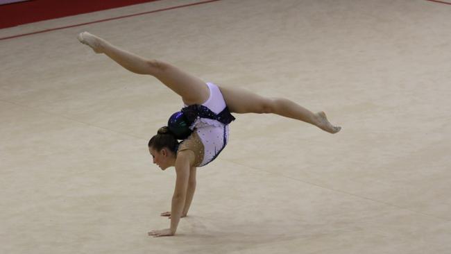 Michaela Whitehouse at the Spring Cup, Romania, where she placed ninth out of 33 internationals. 