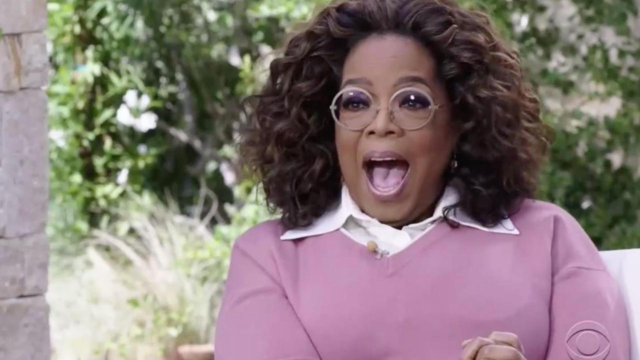 Oprah was delighted. Picture: CBS