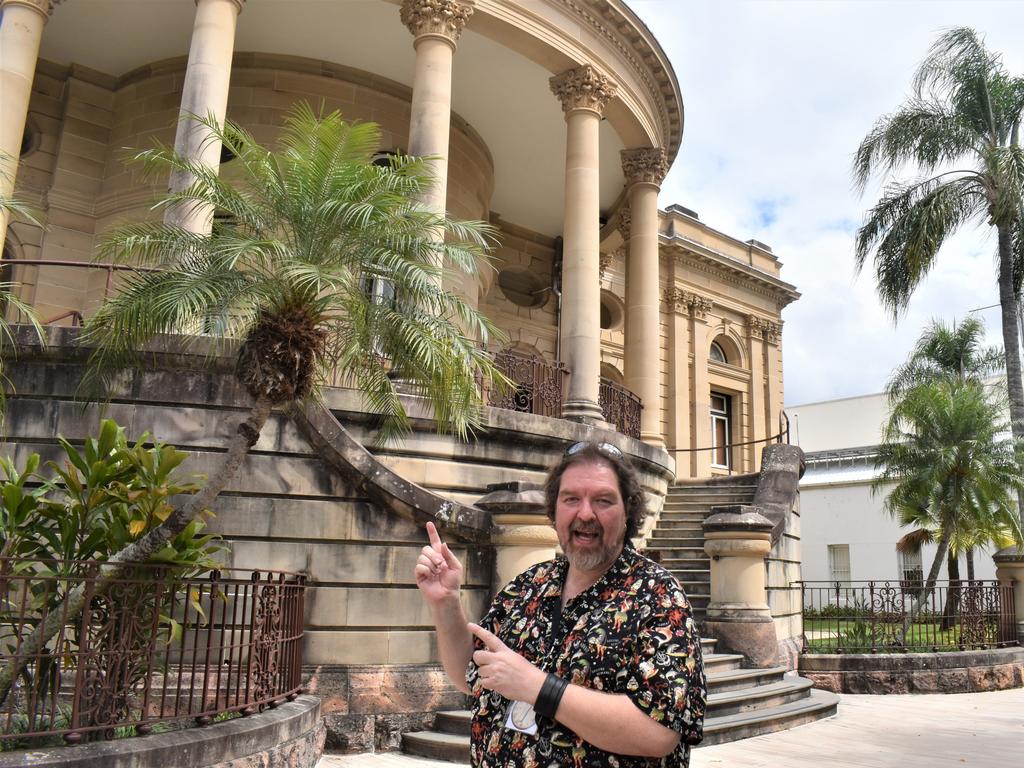 Phil Hore pictured in front of Rockhampton's most iconic buildings, Customs House.