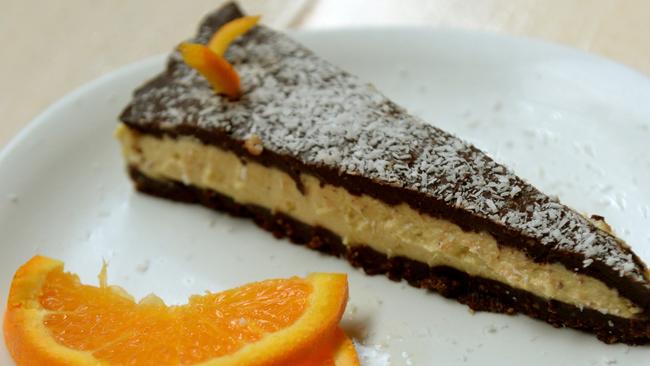 Lentil As Anything's pay as you feel, high quality vegan and vegetarian meals are attracting a huge range of diners. Raw Orange and Chocolate Cake. Picture: Kylie Else