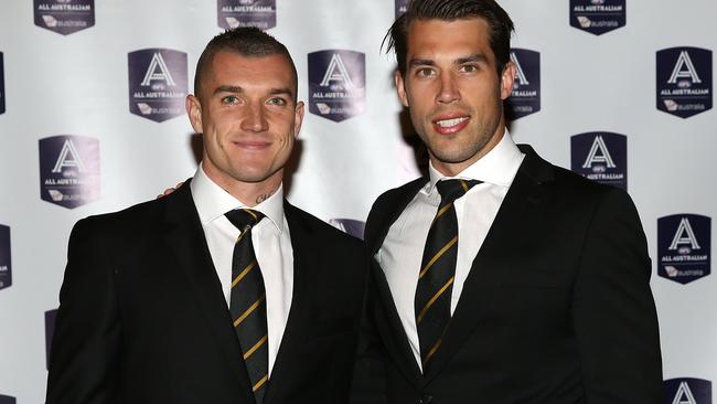 Dustin Martin and Alex Rance at the All-Australian dinner. Picture: Michael Klein