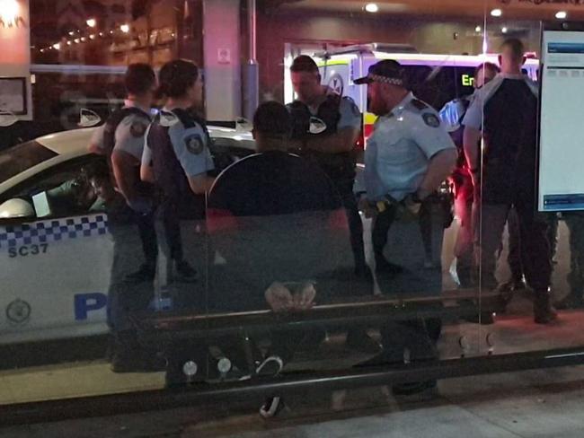 Five police officers were taken to hospital as a result of the alleged brawl. Picture: Steve Tyson