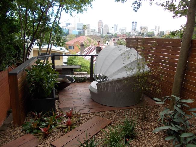 That Neutral Bay backyard after Charlie Albone’s magic touch. Picture: Nick Wilson/Foxtel