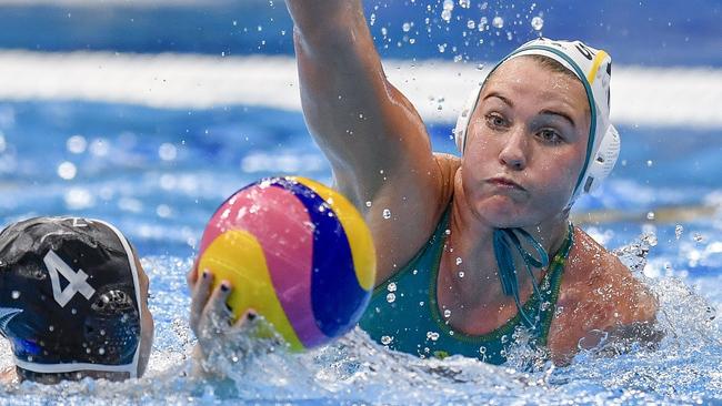 SOPRON, HUNGARY - JUNE 22: during the FINA World Championships Budapest 2022 match Australia v New Sealand on June 22, 2022 in Sopron, Hungary (Photo by GIORGIO PEROTTINO/Orange Pictures)