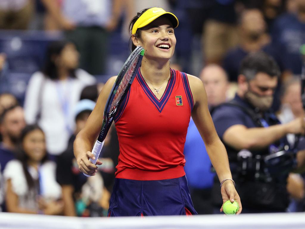 Emma Raducanu has taken the US Open by storm. Photo: Elsa/Getty Images/AFP