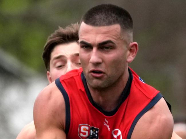 SANFL Sturt v Adelaide - In the third quarter, Josh Rachele playing for Crows SANFL side after being controversially dropped for the AFL game against Sydney. 24 August 2024. Picture: Dean Martin