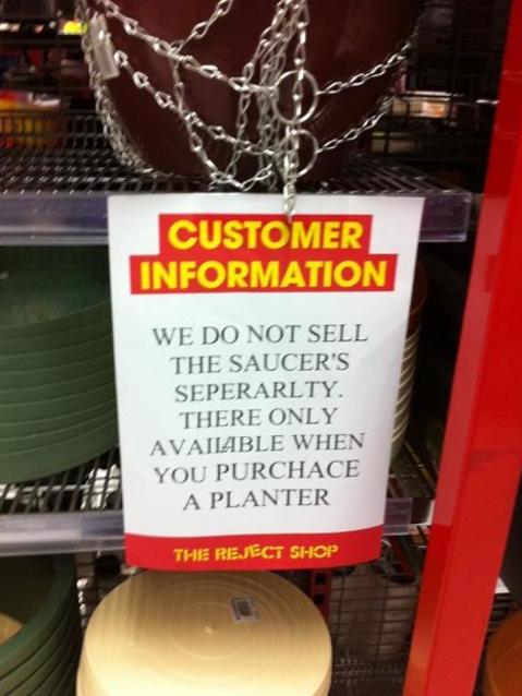 The sign in Queenslander Elaine Waters’ local Reject Shop.