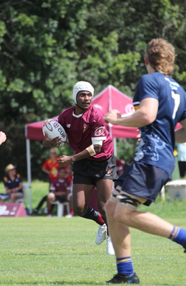 Ballymore Cup rugby action at the Albany Creek Brumbies Junior Rugby Union Club on Friday, April 12, 2024.