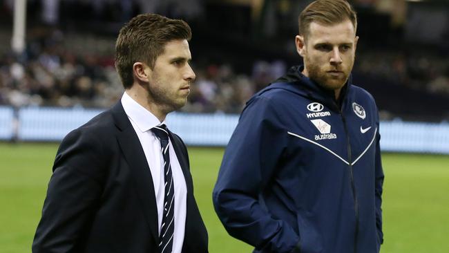 Carlton is missing skipper Marc Murphy and best-and-fairest Sam Docherty. Picture: Michael Klein