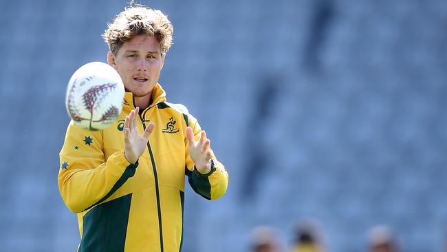 Captain Michael Hooper at Wallabies training at Eden Park in Auckland on Friday. Picture: Getty Images