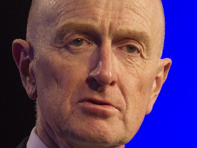 RBA governor Glenn Stevens addressing American Chamber of Commerce in Australia luncheon at Crown Palladium about the state of the economy and the prospect for more monetary policy stimulus this year. Picture: Sarah Matray