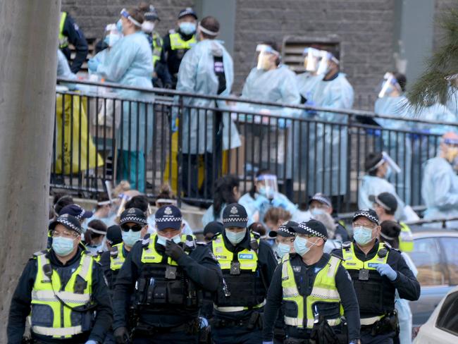 About 250 cases have been linked to the public housing cluster. Picture: Andrew Henshaw/NCA NewsWire
