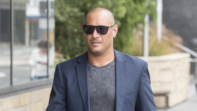 Former co-captain of the Newcastle Knights Jeremy Smith leaves Newcastle Court. Picture: Troy Snook