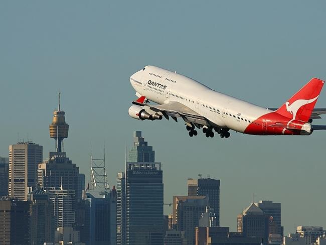 A Qantas plane takes off. Picture: AirTeamImages