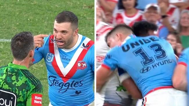 The Roosters couldn't believe it. Photo: Fox Sports