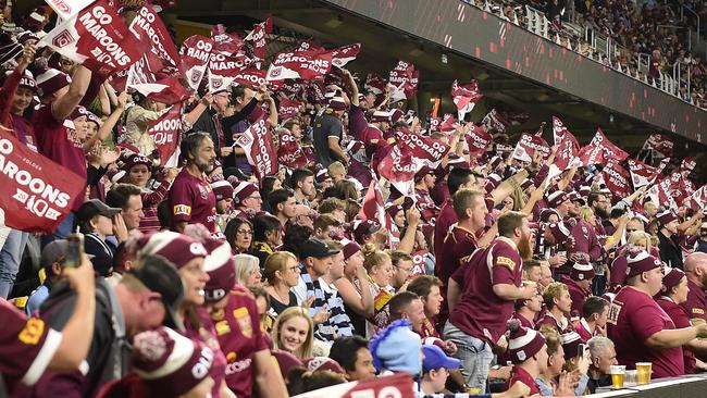 FOOTBALL fans packed the stands at Townsville’s historic State of Origin match this month. Picture: Ian Hitchcock (Getty Images)