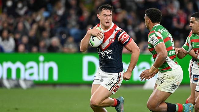 Joey Manu of the Roosters is one star off contract at the end of 2024. Picture: NRL PHOTOS