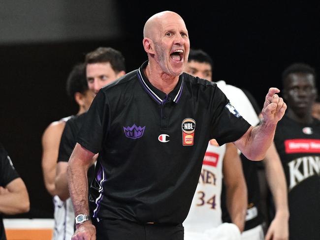 Sydney Kings coach Brian Goorjian could find himself in hot water after targeting the referees after his side’s loss. Picture: Getty