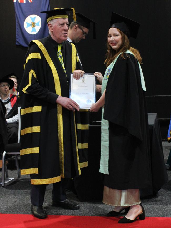 Sara Daniel graduated with a Bachelor of Medical Imaging at the CQUniversity graduation ceremony in Bundaberg on December 14, 2023.