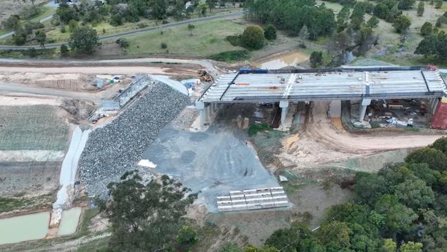 The opening of the bridges across the bypass is a major milestone for the project, which has been under construction for two years.