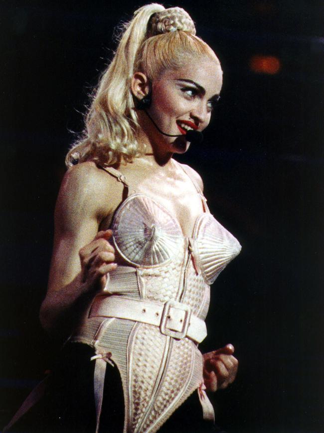 Fashionista Madonna performing in 1990. Picture: Sean Kardon