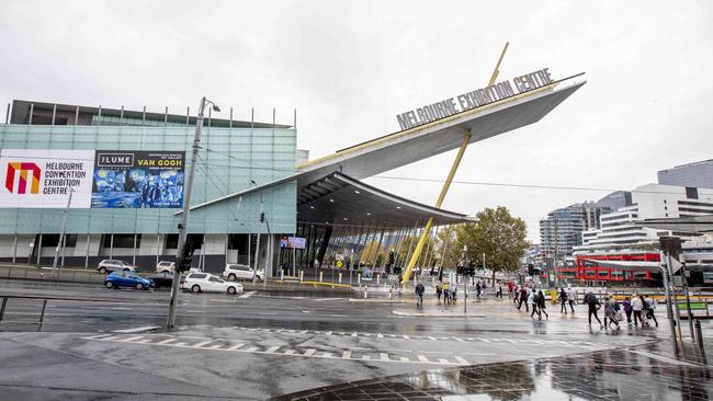 Melbourne Convention and Exhibition Centre was set up to vaccinate over 2400 people everyday. Picture: Tim Carrafa