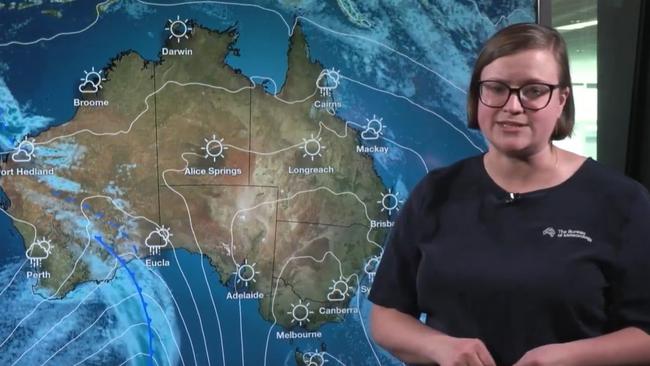 Bureau of Meteorology meteorologist Miriam Bradbury says a cold front is forecast for Western Australia.