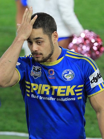 <p>Gallery NRL round 15 Eels v Rabbitohs:Jarryd Hayne at the end of the game. Picture: Mark Evans</p>