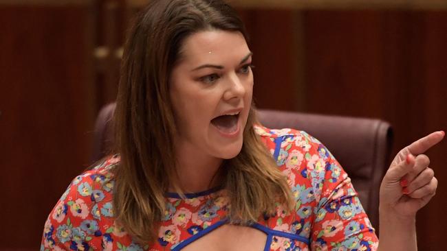 Greens Senator Sarah Hanson-Young says Sir Peter Cosgrove should consider stripping George Pell of his Order of Australia honour. Picture: Getty 