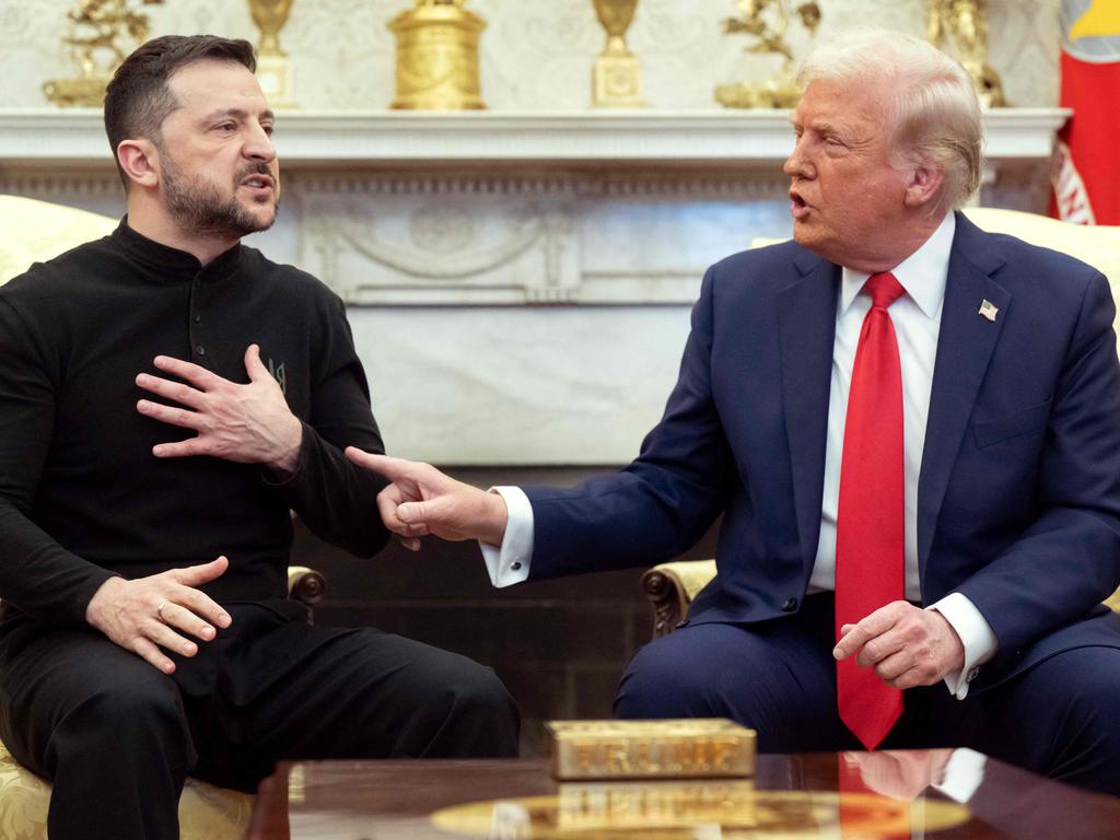 US President Donald Trump and Ukraine's President Volodymyr Zelensky meet in the Oval Office of the White House in Washington, DC, February 28, 2025. Picture: AFP