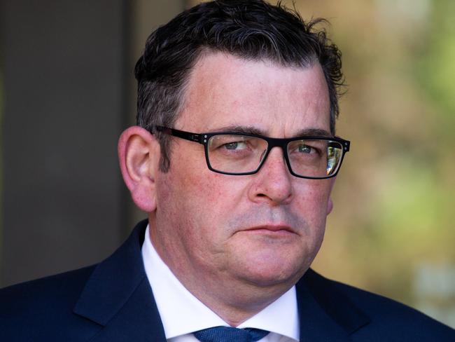 MELBOURNE, AUSTRALIA - NewsWire Photos - OCTOBER 07, 2021: Victorian Premier Daniel Andrews seen outside Parliament house.  Picture: NCA NewsWire/Sarah Matray