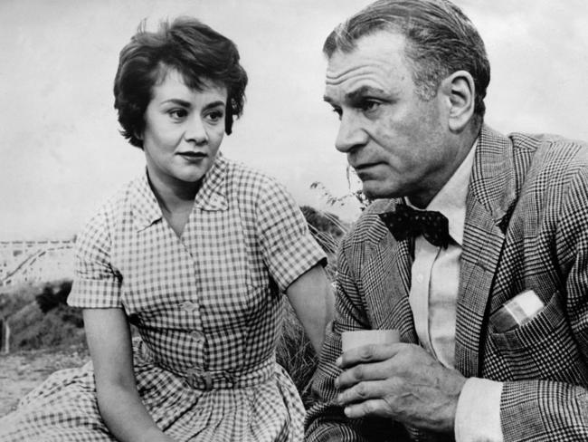 Joan Plowright and husband, Laurence Olivier, in The Entertainer". Picture: AFP