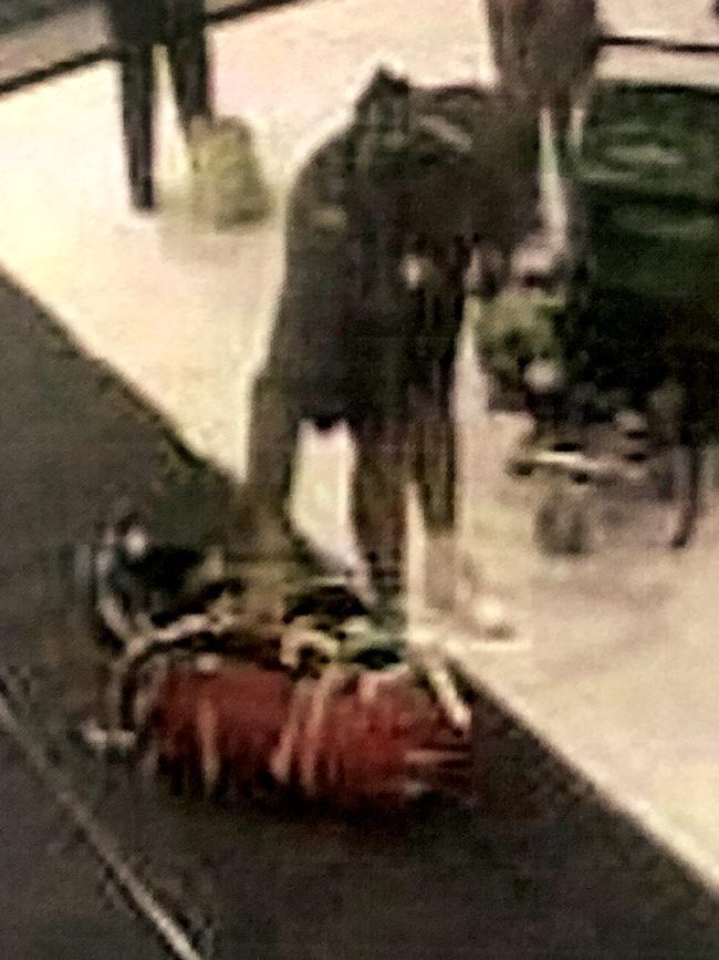 Paul Silao picking the meth bags up from the domestic luggage carousel at Sydney Airport. Picture: Supplied