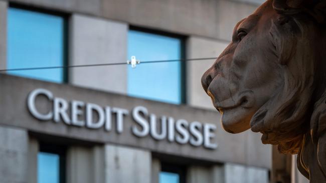 Credit Suisse shocked the market with an announcement that it had found “material weaknesses ” in its financial reporting processes for 2022 and 2021. (Photo by Fabrice COFFRINI / AFP)