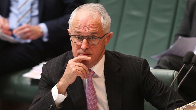 Malcolm Turnbull during question time in parliament. Picture: Kym Smith