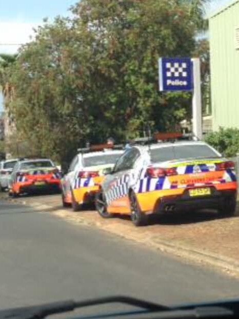 Police officers have been fining residents for parking on the nature strip, yet they are doing the same thing. Picture: Supplied 