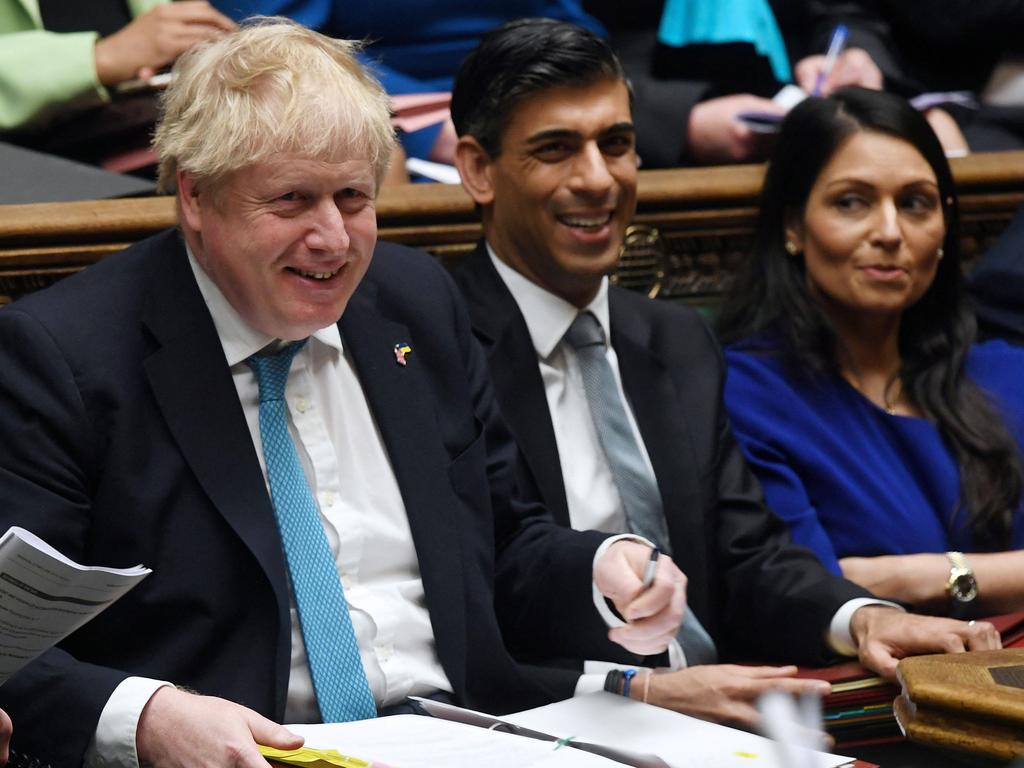 UK Home Secretary Priti Patel, right. Picture: Jessica Taylor/UK Parliament/AFP