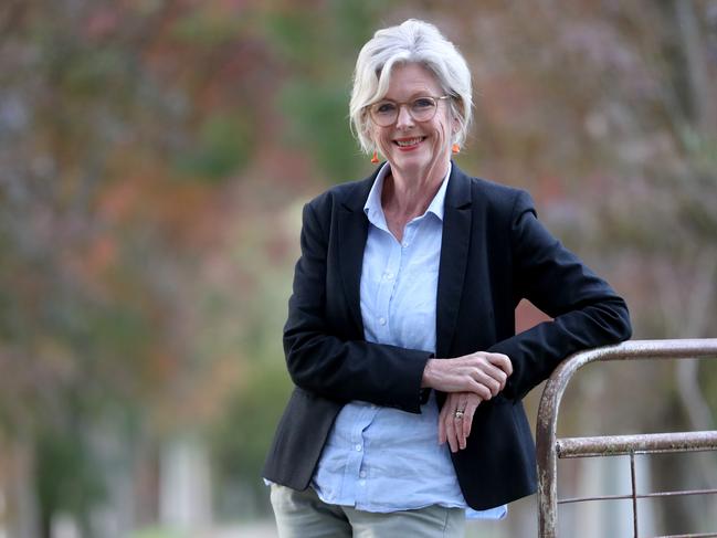 Helen Haines at her home in Wangaratta. She has made history in Indi, becoming the first independent to succeed another independent in a federal seat. Picture: David Geraghty/ The Australian.