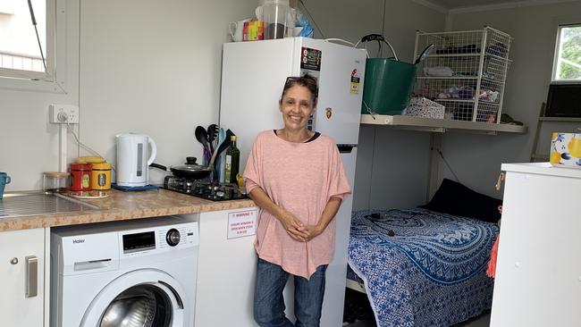 Daniela Gonzalez, 55, of Lismore was one of the first residents to move into the Wollongbar pod village. Picture: Cath Piltz/NewsLocal