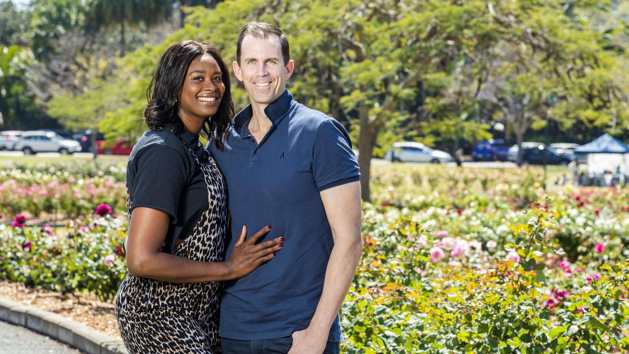 Romelda Aiken-George is expecting her first child with husband Daniel George. Picture: Richard Walker