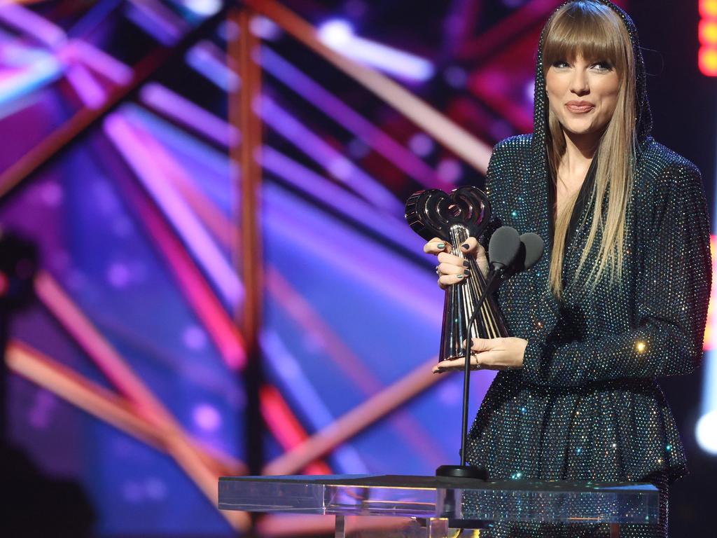 Honoree Taylor Swift accepts the iHeartRadio Innovator Award onstage during the 2023 iHeartRadio Music Awards at Dolby Theatre on March 27, 2023 in Hollywood, California. Picture: Getty