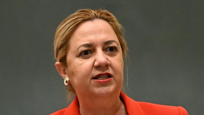 BRISBANE, AUSTRALIA - NewsWire Photos - MARCH 16, 2023.Queensland Premier Annastacia Palaszczuk speaks during Question Time at Parliament House. Picture: Dan Peled / NCA NewsWire